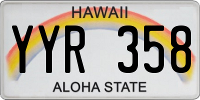HI license plate YYR358