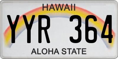 HI license plate YYR364