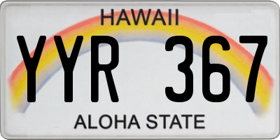 HI license plate YYR367