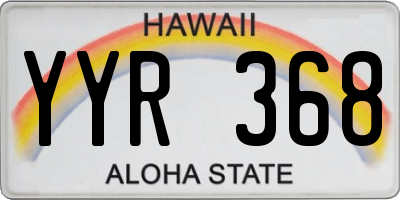 HI license plate YYR368