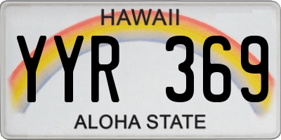 HI license plate YYR369
