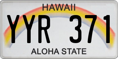 HI license plate YYR371