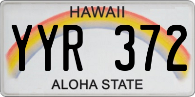 HI license plate YYR372