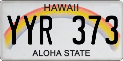 HI license plate YYR373