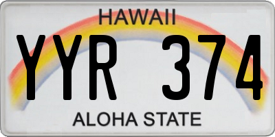 HI license plate YYR374