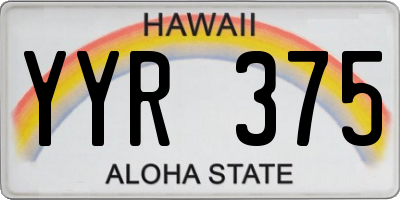 HI license plate YYR375