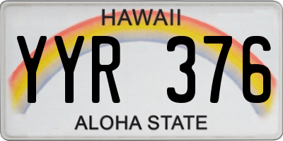 HI license plate YYR376