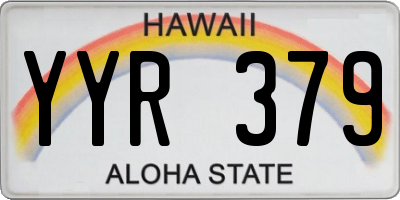 HI license plate YYR379