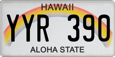 HI license plate YYR390