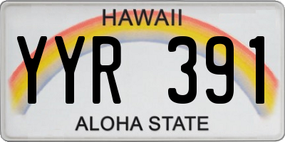 HI license plate YYR391
