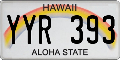 HI license plate YYR393