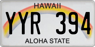 HI license plate YYR394