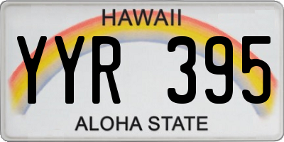 HI license plate YYR395