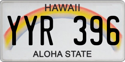 HI license plate YYR396