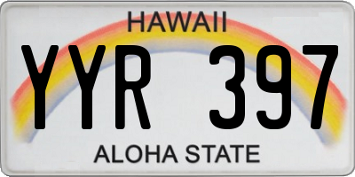 HI license plate YYR397