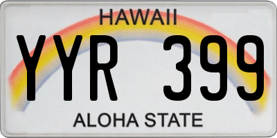 HI license plate YYR399