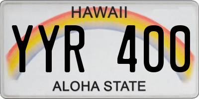 HI license plate YYR400