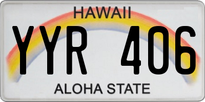 HI license plate YYR406