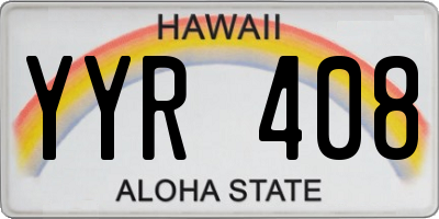 HI license plate YYR408