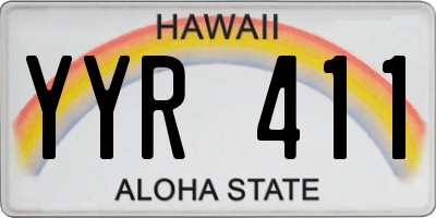 HI license plate YYR411