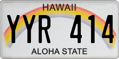 HI license plate YYR414