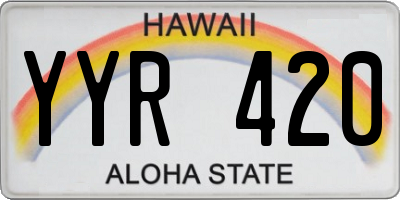 HI license plate YYR420