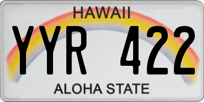 HI license plate YYR422