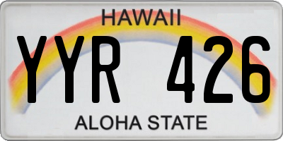 HI license plate YYR426