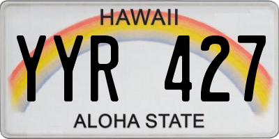 HI license plate YYR427