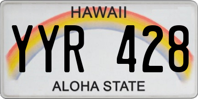 HI license plate YYR428