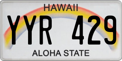 HI license plate YYR429