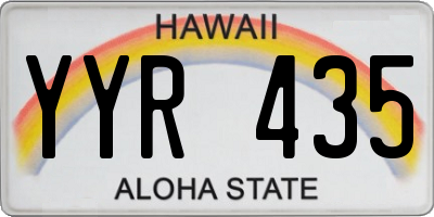 HI license plate YYR435