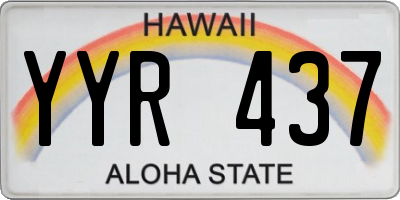 HI license plate YYR437