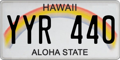 HI license plate YYR440