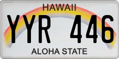 HI license plate YYR446