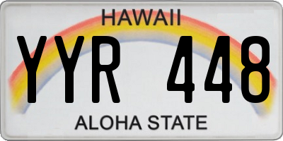 HI license plate YYR448