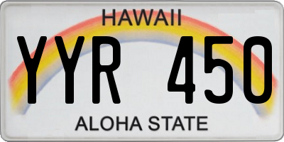 HI license plate YYR450
