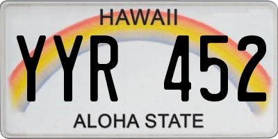 HI license plate YYR452