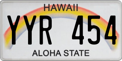 HI license plate YYR454