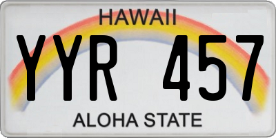 HI license plate YYR457