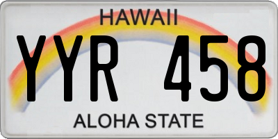 HI license plate YYR458