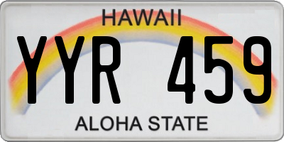 HI license plate YYR459