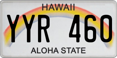 HI license plate YYR460