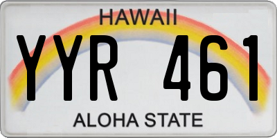 HI license plate YYR461