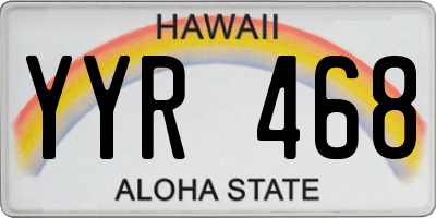 HI license plate YYR468