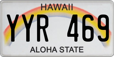 HI license plate YYR469