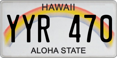 HI license plate YYR470