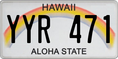 HI license plate YYR471