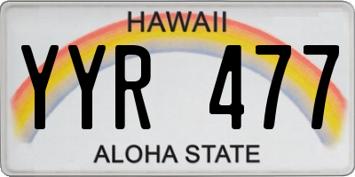 HI license plate YYR477