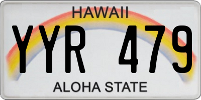 HI license plate YYR479